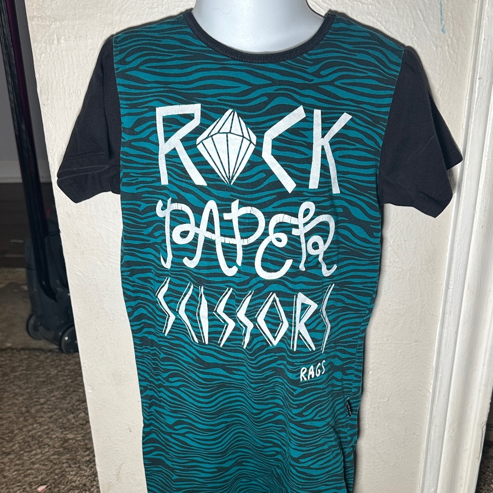 Kids Teal and Black Graphic Tee